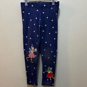 Mini Boden Navy Fairy Star Leggings Size 5-6